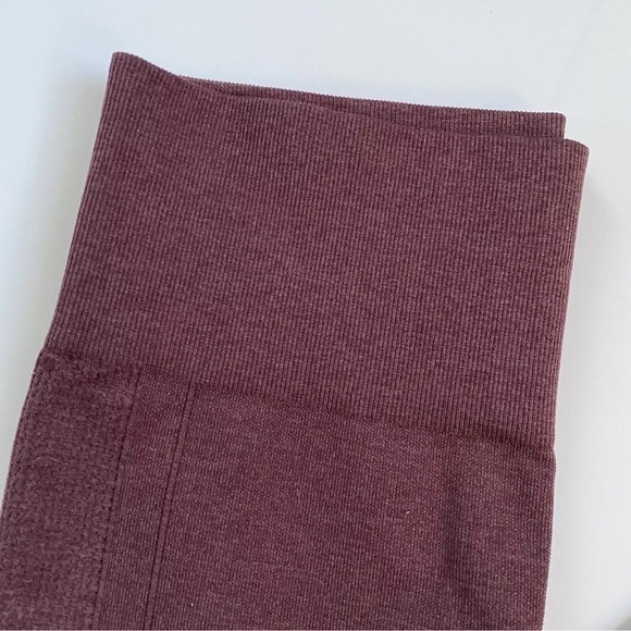 Lululemon Ebb To Street Heathered Bordeaux Drama Burgundy Seamless Leggings 8 - Picture 6 of 9
